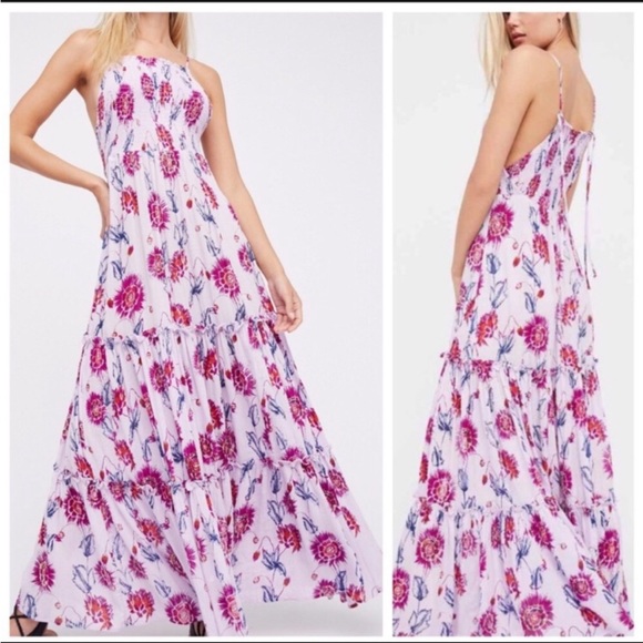Free People Dresses & Skirts - Free People Garden Party Maxi Dress Floral Tiered